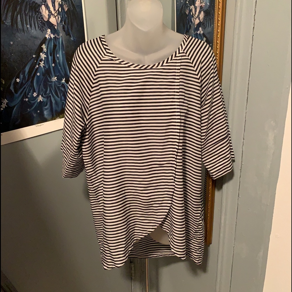 Kate Spade Saturday 
Black & White Strip Blouse